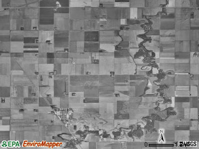 Normanna township, North Dakota satellite photo by USGS