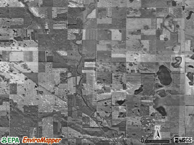 Pontiac township, North Dakota satellite photo by USGS