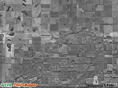 Highland township, North Dakota satellite photo by USGS