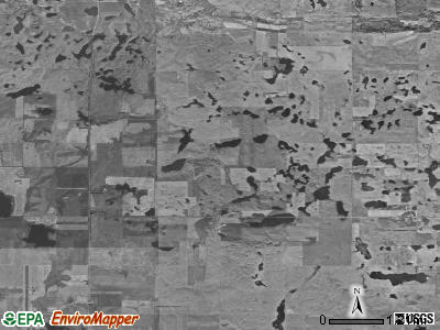 Glendale township, North Dakota satellite photo by USGS
