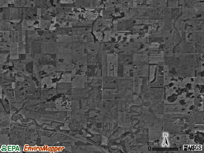 Saratoga township, North Dakota satellite photo by USGS
