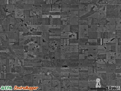 Kennison township, North Dakota satellite photo by USGS