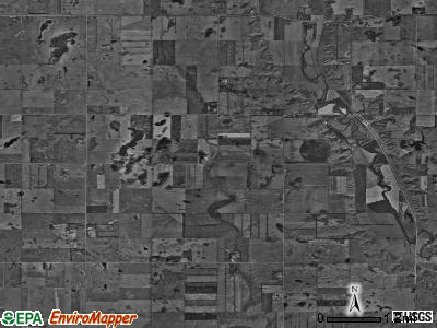 Adrian township, North Dakota satellite photo by USGS