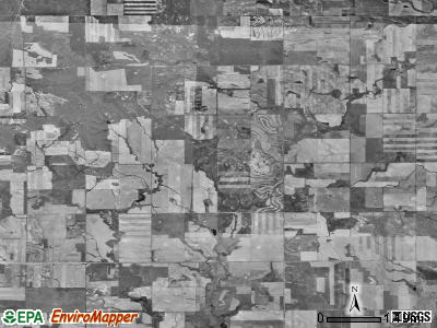 Clark township, North Dakota satellite photo by USGS