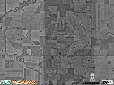 Hazelton township, North Dakota satellite photo by USGS