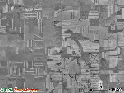 Walker township, North Dakota satellite photo by USGS
