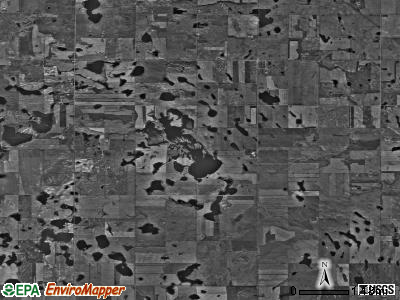 Raney township, North Dakota satellite photo by USGS