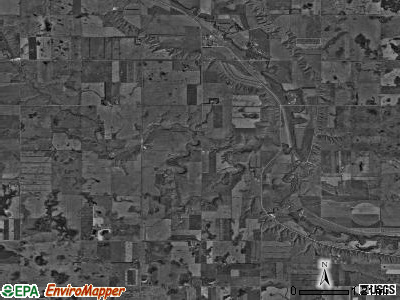 Roscoe township, North Dakota satellite photo by USGS
