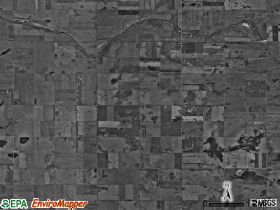 Russell township, North Dakota satellite photo by USGS