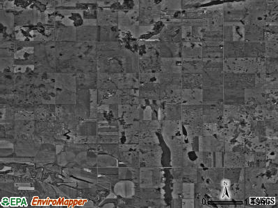 Grandview township, North Dakota satellite photo by USGS
