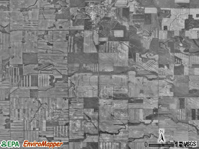 New England township, North Dakota satellite photo by USGS