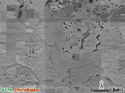 Red Lake township, North Dakota satellite photo by USGS