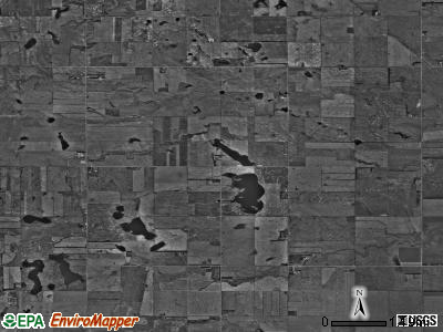 Ray township, North Dakota satellite photo by USGS