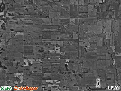 Greenville township, North Dakota satellite photo by USGS