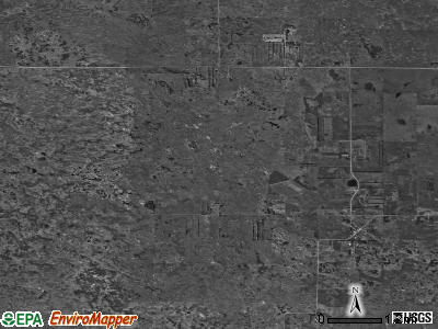 Sandoun township, North Dakota satellite photo by USGS