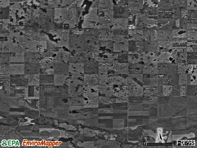 Big Bend township, North Dakota satellite photo by USGS