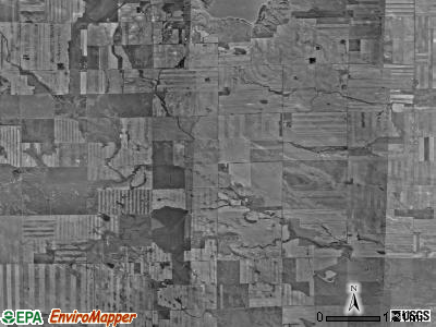 Carroll township, North Dakota satellite photo by USGS