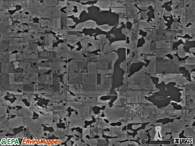 Norden township, North Dakota satellite photo by USGS