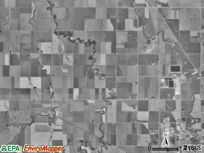 Dwight township, North Dakota satellite photo by USGS