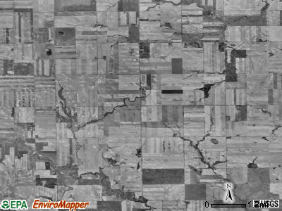 Wagendorf township, North Dakota satellite photo by USGS