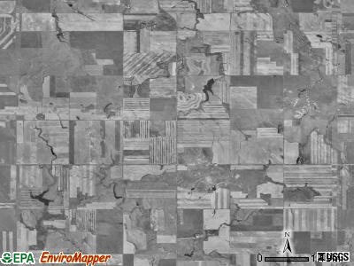 Baer township, North Dakota satellite photo by USGS