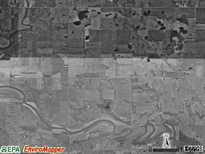 James River Valley township, North Dakota satellite photo by USGS