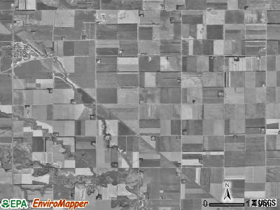 Danton township, North Dakota satellite photo by USGS