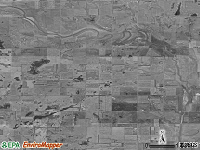 Clement township, North Dakota satellite photo by USGS