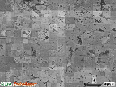 Yorktown township, North Dakota satellite photo by USGS