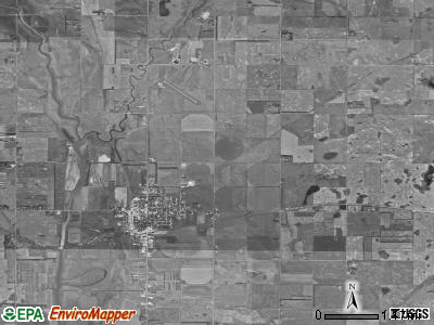 Bear Creek township, North Dakota satellite photo by USGS