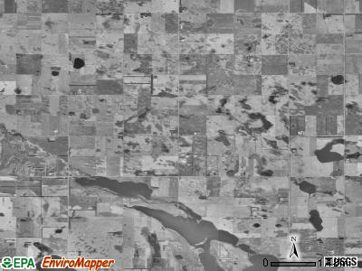 Dexter township, North Dakota satellite photo by USGS