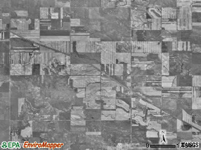 Bucyrus township, North Dakota satellite photo by USGS