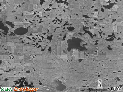 Spring Valley township, North Dakota satellite photo by USGS