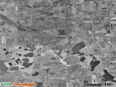 Brightwood township, North Dakota satellite photo by USGS