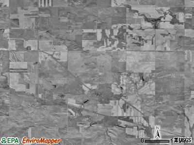 Clermont township, North Dakota satellite photo by USGS