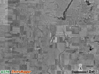 Elm township, North Dakota satellite photo by USGS