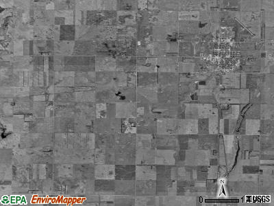 Ellendale township, North Dakota satellite photo by USGS
