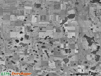Elma township, North Dakota satellite photo by USGS