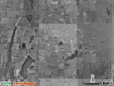 Lovell township, North Dakota satellite photo by USGS