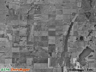 Port Emma township, North Dakota satellite photo by USGS