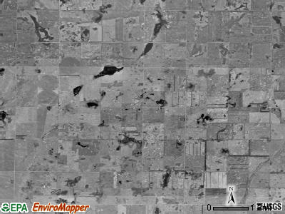 Ada township, North Dakota satellite photo by USGS
