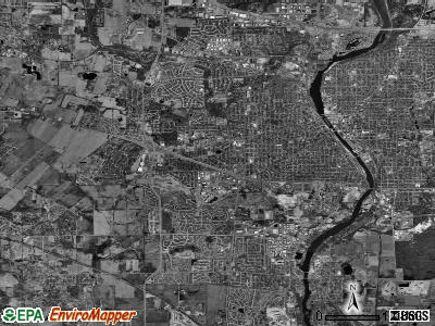 Elgin township, Illinois satellite photo by USGS