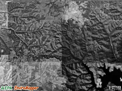 Roller Ridge township, Arkansas satellite photo by USGS