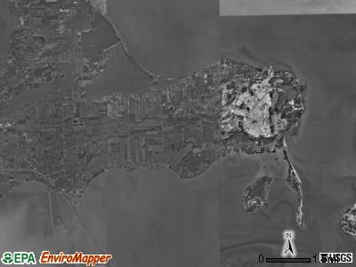 Danbury township, Ohio satellite photo by USGS