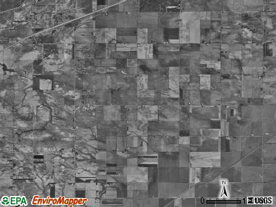 Bradford township, Illinois satellite photo by USGS