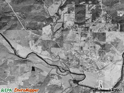 Thacker township, Arkansas satellite photo by USGS