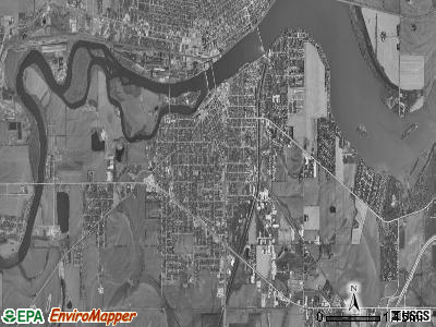 Coloma township, Illinois satellite photo by USGS