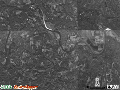 Waterford township, Ohio satellite photo by USGS