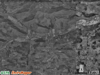 Deerfield township, Pennsylvania satellite photo by USGS