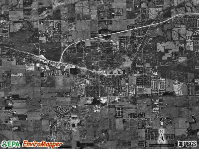 New Lenox township, Illinois satellite photo by USGS